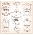 elegant restaurant labels vector image