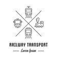 line banner railway transport vector image