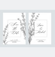 floral invitation card wedding botanical template vector image