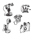 old vintage telephone vector image