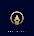 pen luxury template vector image