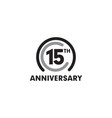 15th year celebrating anniversary emblem logo vector image