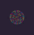 abstract firework explosion logo design template vector image vector image