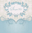 blue floral card vector image vector image
