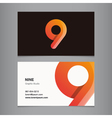 business card number 9 vector image vector image