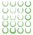 green laurel wreaths 1 vector image vector image