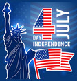 independence day 4 july poster design template vector image vector image