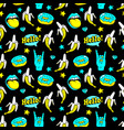 seamless pattern with fashion patches vector image
