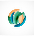 abstract circle logo dynamic aesthetic vector image vector image