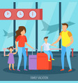 family vacation orthogonal background vector image