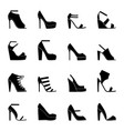 set of icons woman shoes vector image