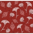 seamless pattern with chrysanthemums vector image