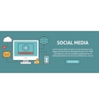 social media concept banner vector image vector image