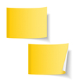 yellow paper notes vector image vector image