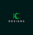 kc creative logo design vector image vector image
