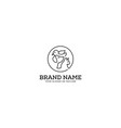 logo design caring for dogs cats and birds vector image