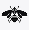logo of the bee black and white icon vector image