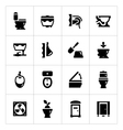 set icons of toilet vector image