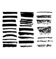 set of black paint ink brush strokes brushes vector image