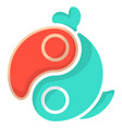 yin yang meat and fish vector image