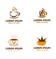 coffee cup logo collection vector image vector image