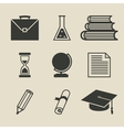 education icons set vector image vector image