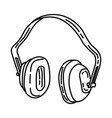 safety ear protection icon doodle hand drawn vector image vector image