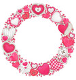 watercolor cute valentines day frame vector image vector image
