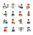 businesswoman mother flat icons set vector image vector image