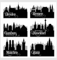 citys of germany - set detailed vector image
