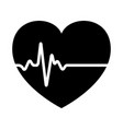 heart and ecg - ekg signal beat pulse line vector image