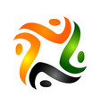 human character logo concept abstract man figure vector image vector image