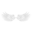 white bird angel animal fly wings 3d realistic vector image vector image