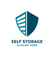 self storage logo design template safe vector image vector image