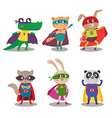 superhero animal kids cartoon vector image