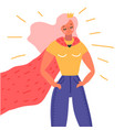 superhero woman girls power concept vector image