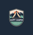 badge emblem outdoor adventure camping logo vector image vector image
