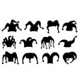 set of different harlequin hats vector image vector image