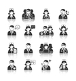 medicine doctors and nurses icons set vector image