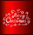 merry christmas card vector image vector image