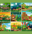 set background scene with nature theme vector image vector image