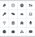 set of simple business icons vector image vector image
