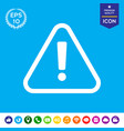 attention icon vector image