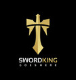 logo sword gradient colorful style vector image
