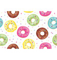 pattern of sweet colorful donuts vector image