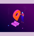 we are here - modern colorful isometric vector image