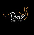 minimalistic and stylish dino emblem modern vector image vector image