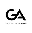 modern geometric letter ga logo design vector image