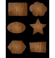 wood framework set vector image vector image