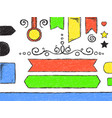 design elements hand drawn sketch vector image